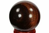 Polished Red Tiger's Eye Sphere - South Africa #116086-1